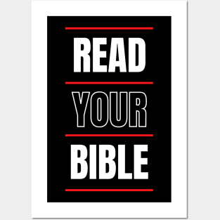 Read Your Bible | Christian Typography Posters and Art